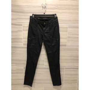 Coated Black Skinny Pants